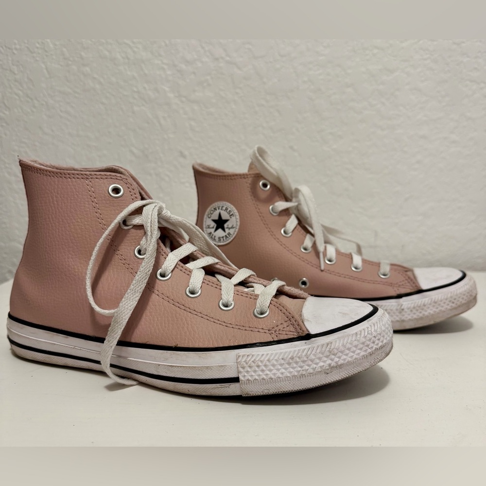 Converse leather Chuck Taylor All Star High Top Sneakers - Dusty Pink